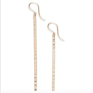 Nashelle Pure Bar Drop Earrings Gold